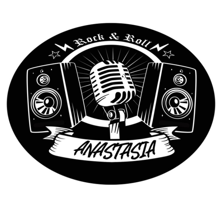 十代の若者たち ビニルマット 名前でロックンロール - TENSTICKERS