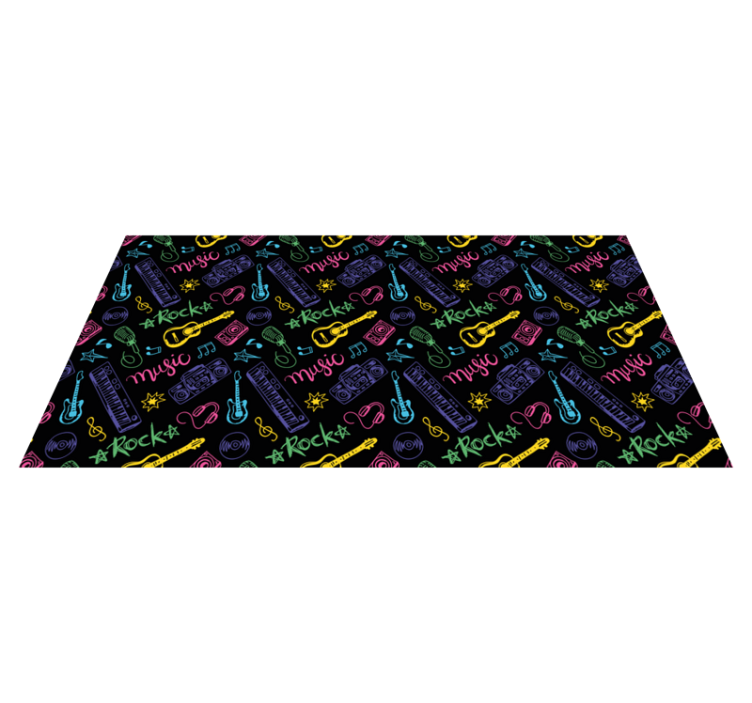 壁画 モアチルドレン ロック音楽のパターン - TENSTICKERS