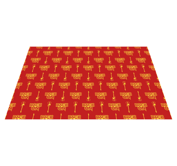 十代の若者たち ビニルマット ロッキングギターのモチーフ - TENSTICKERS