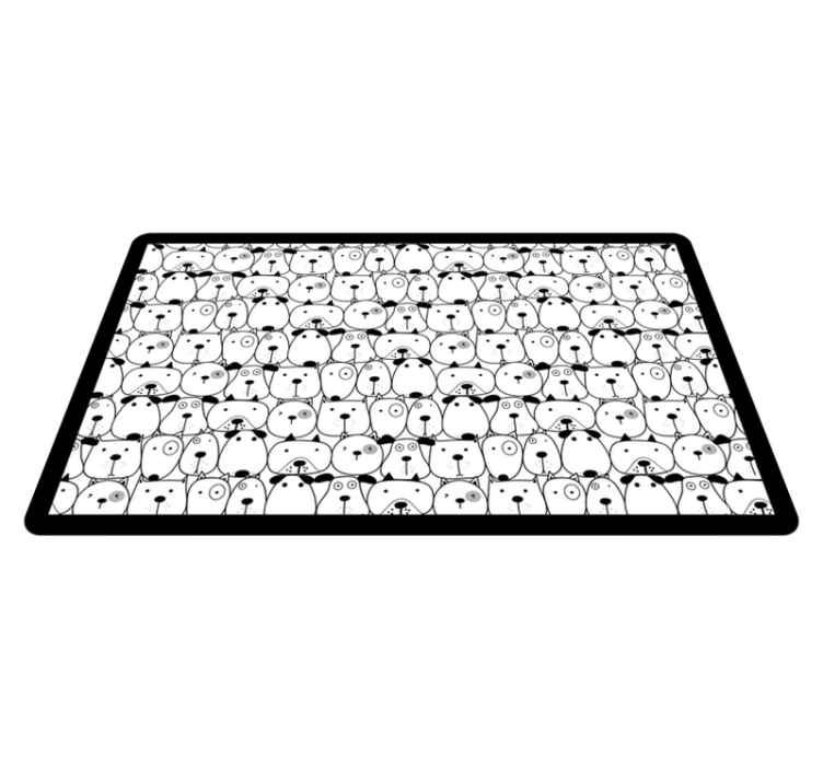 動物 ビニールマット 愛らしい生き物の顔 - TENSTICKERS