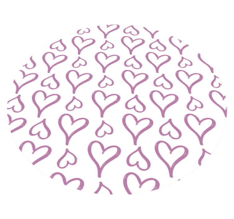 テクスチャー ビニールマット ピンクハート柄 - TENSTICKERS