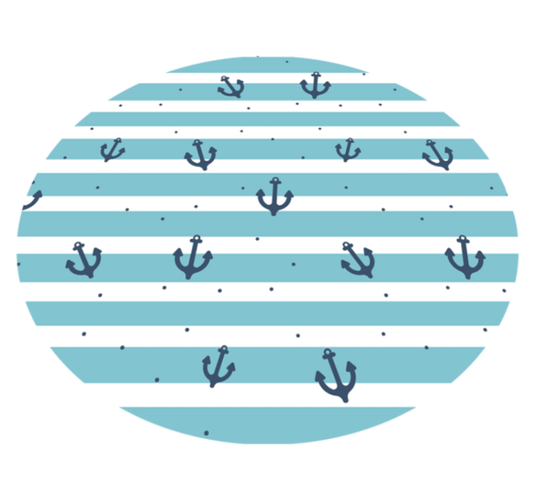 バスルームに1枚ビニールカーペット青い海のストライプ - TENSTICKERS