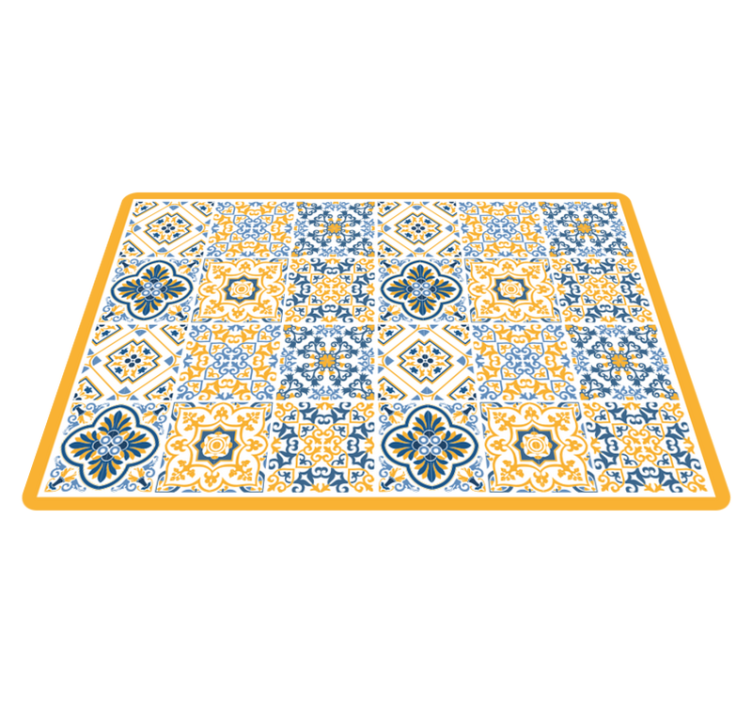 ビニール タイル カーペット 鮮やかなモザイク配置 - TENSTICKERS