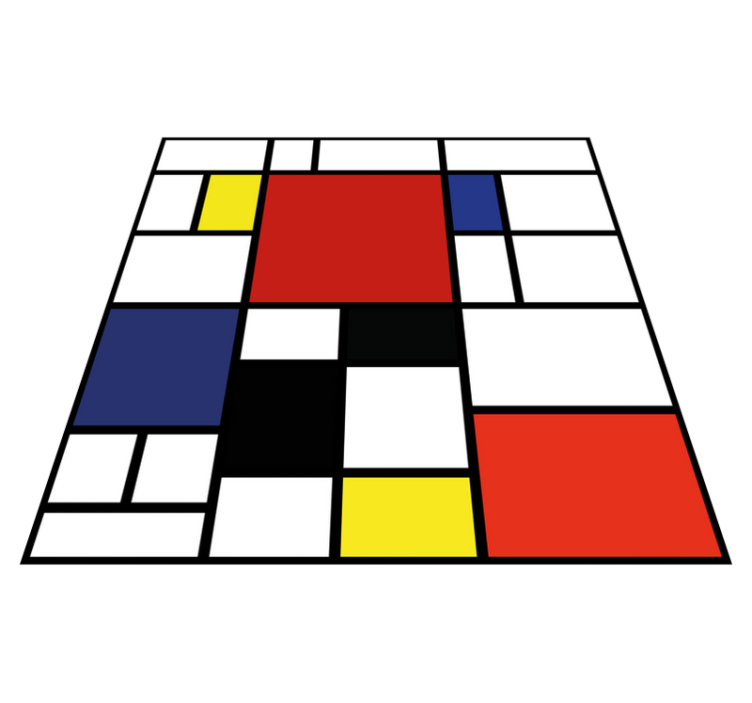 現代のビニールマット鮮やかな幾何学模様 - TENSTICKERS