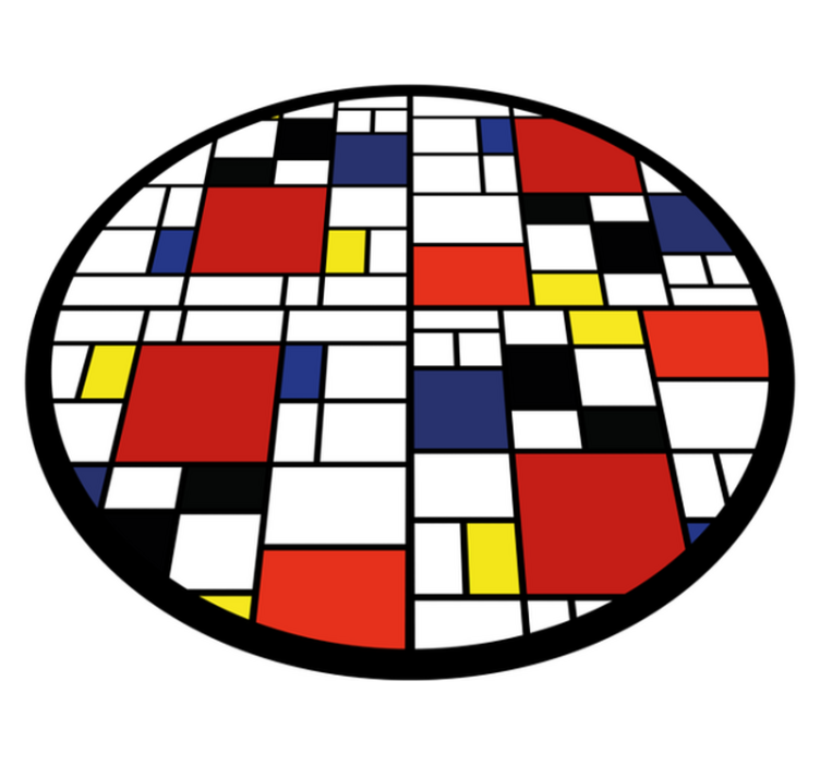 現代のビニールマット カラーブロックレイアウト - TENSTICKERS