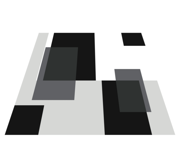 現代のビニールマット抽象的な四角形レイアウト - TENSTICKERS