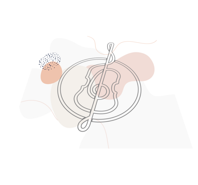 現代のビニールマット音符のアウトライン - TENSTICKERS