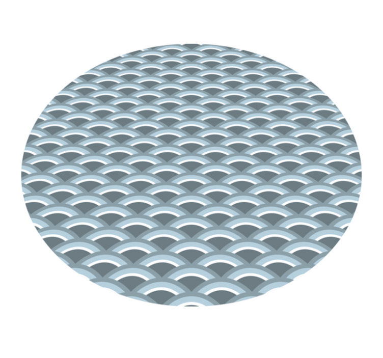 幾何学的な ビニールマット 波のモチーフ - TENSTICKERS