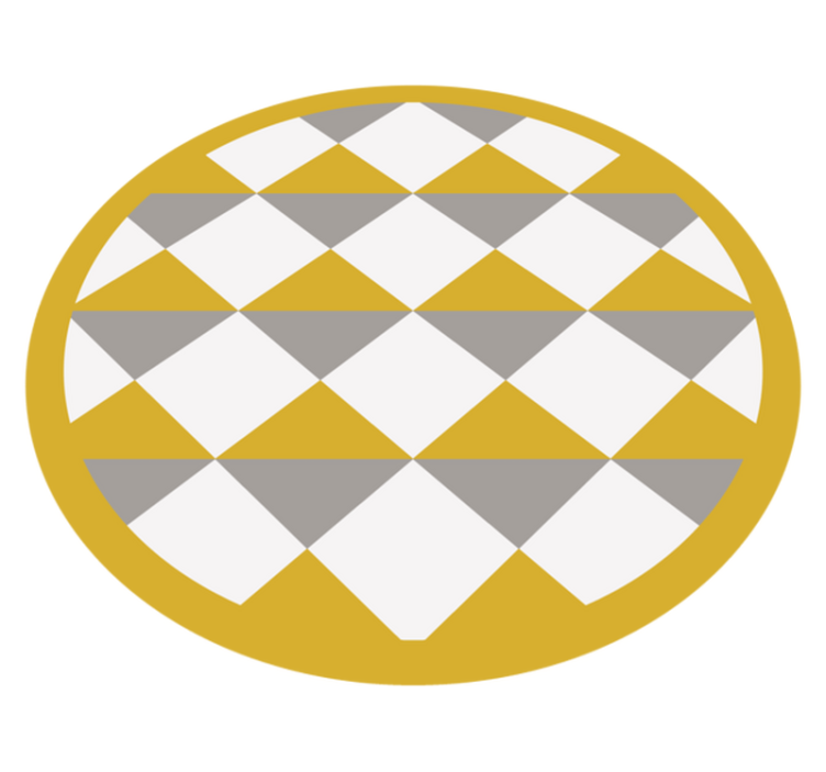 幾何学的な ビニールマット ダイヤモンドパターンの円 - TENSTICKERS