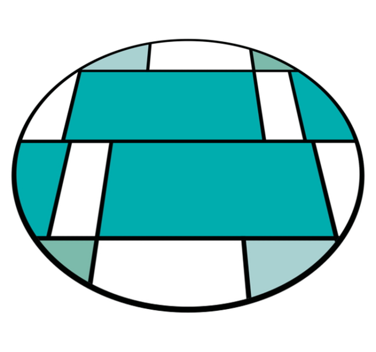 現代のビニールマット幾何学的ターコイズ模様 - TENSTICKERS