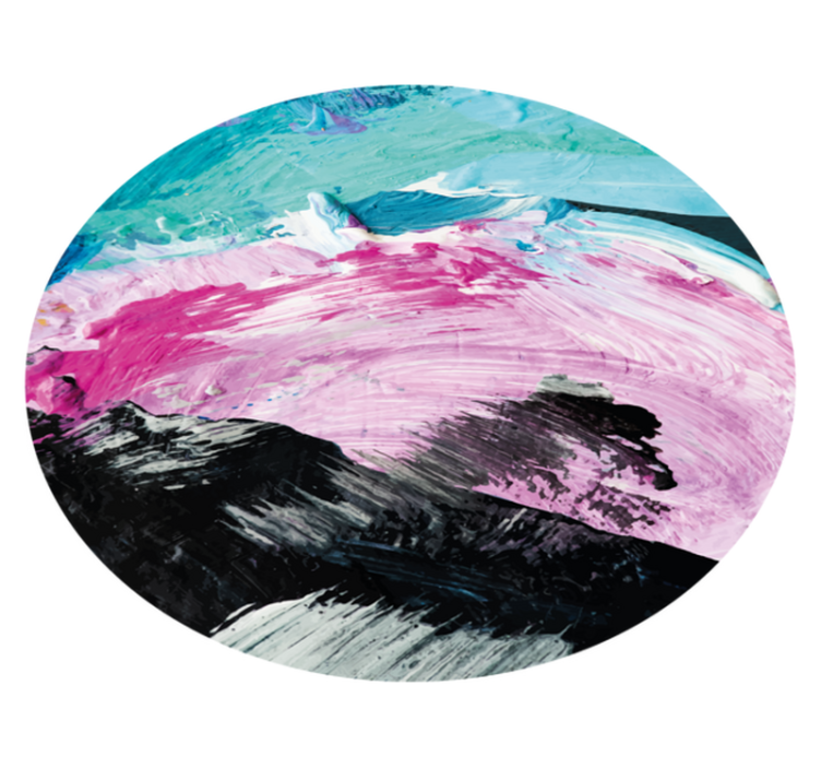 その他のテクスチャーの壁画 鮮やかな抽象的な渦巻き - TENSTICKERS