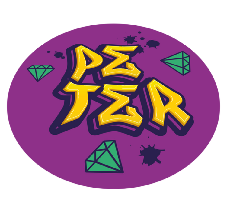 名前 ビニールマット アートとダイヤモンド - TENSTICKERS