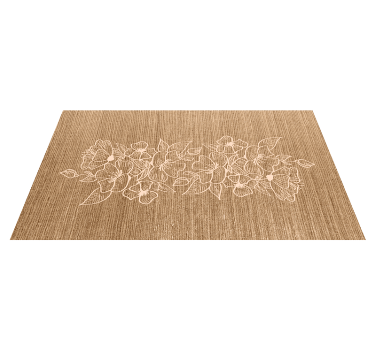 玄関 マット ビニール 花柄の華やかさ - TENSTICKERS