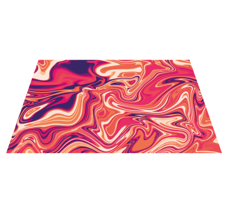 現代のビニールマット鮮やかなツイストモチーフ - TENSTICKERS