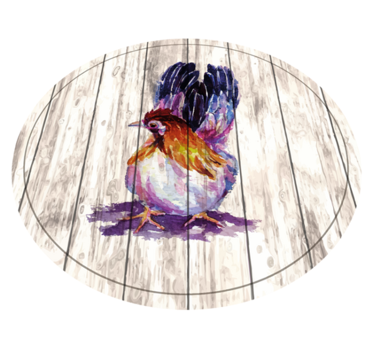 動物柄 ビニール マット 魅力的なカラフルなニワトリ - TENSTICKERS