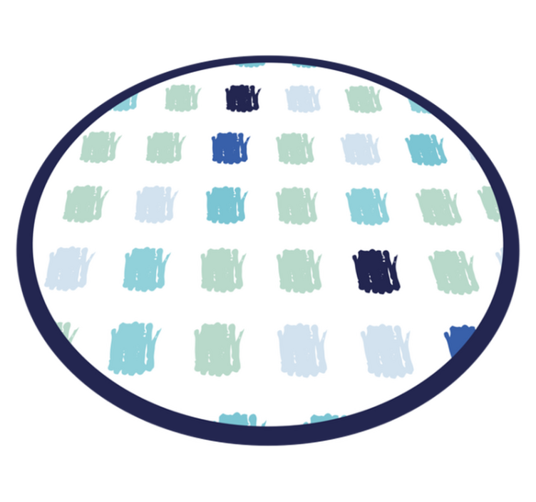 ミニマリスト ビニールマット 青い筆跡 - TENSTICKERS