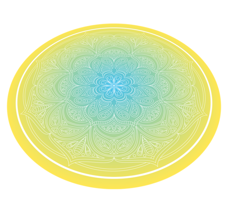 マンダラ ビニールマット 精緻な花柄 - TENSTICKERS