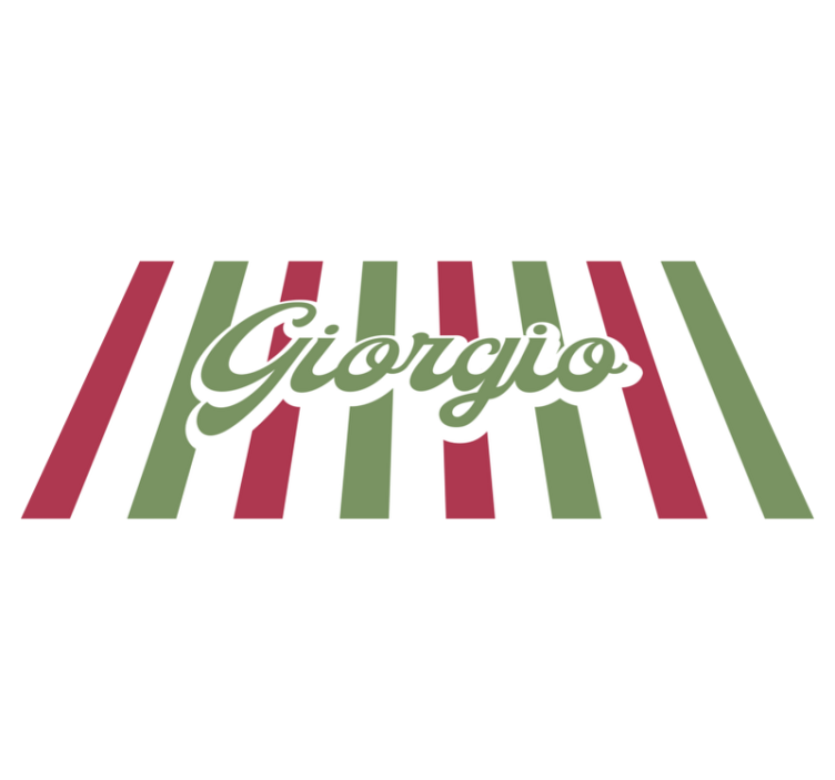 名前 ビニールマット イタリア国旗 - TENSTICKERS