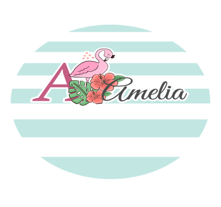 フラミンゴデコ ビニールマット - TENSTICKERS