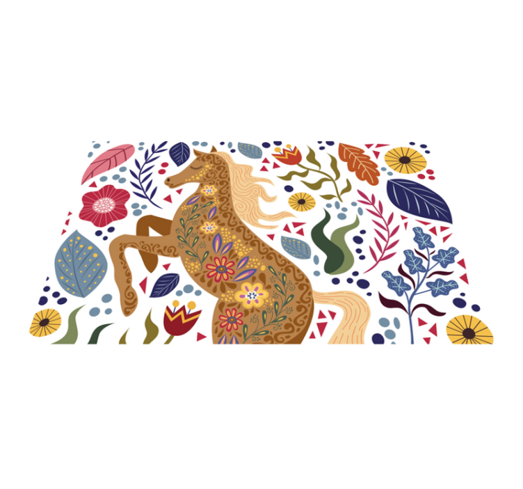 動物 ビニールマット 壮大な馬のアートワーク - TENSTICKERS