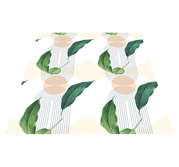 フォトミュラルネイチャー葉の幾何学模様 - TENSTICKERS