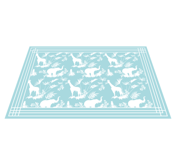 保育園 ビニールマット ジャングルサファリシーン - TENSTICKERS