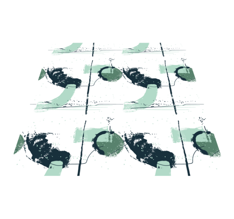 ミニマリスト ビニールマット 抽象的な緑のストローク - TENSTICKERS