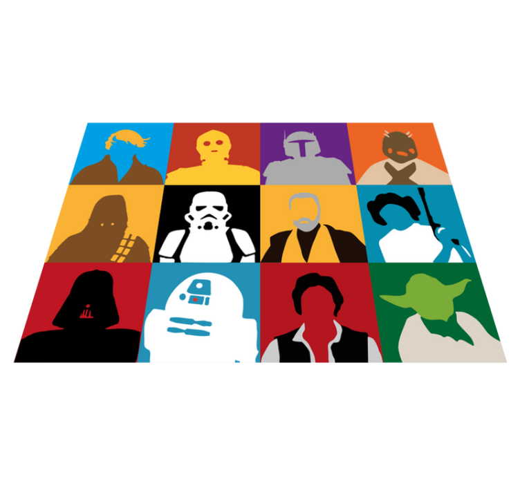 壁画 モアチルドレン アイコニックキャラクターシルエット - TENSTICKERS