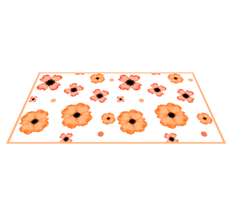 花と植物の壁画パターン背景 - TENSTICKERS