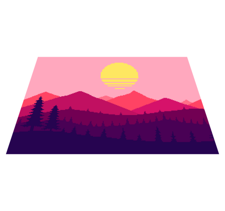 フォトミュラルネイチャー夕焼けの山の景色 - TENSTICKERS