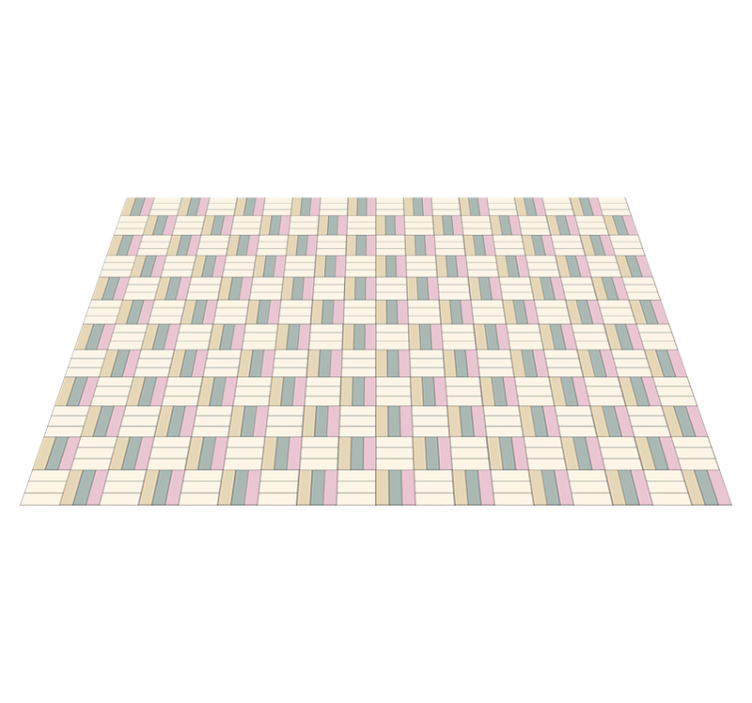幾何学的なビニールマット 織りカラー ブロック - TENSTICKERS