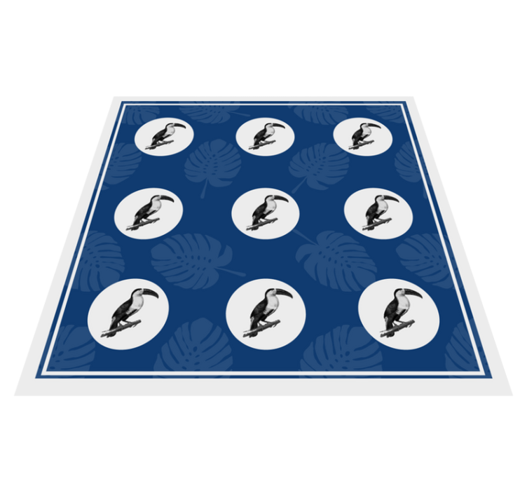 動物 ビニールマット トロピカルオオハシ柄 - TENSTICKERS