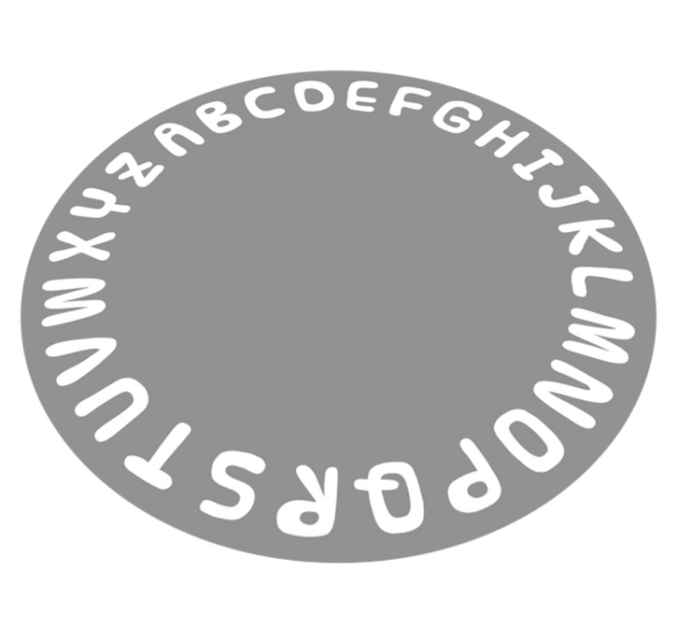 アルファベット ビニール マット アルファベットサークル - TENSTICKERS