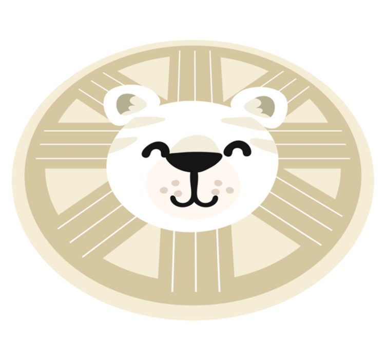 保育園 ビニールマット 笑顔のライオンのグラフィック - TENSTICKERS