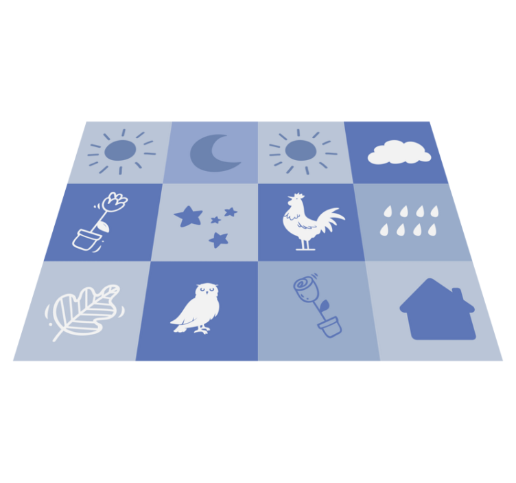 子供 ビニールマット 保育園のチェッカーボード - TENSTICKERS