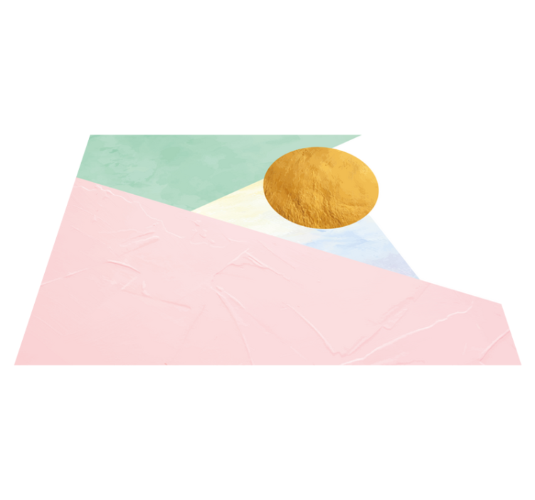 幾何学的な ビニールマット 幾何学的なパステルカラー - TENSTICKERS