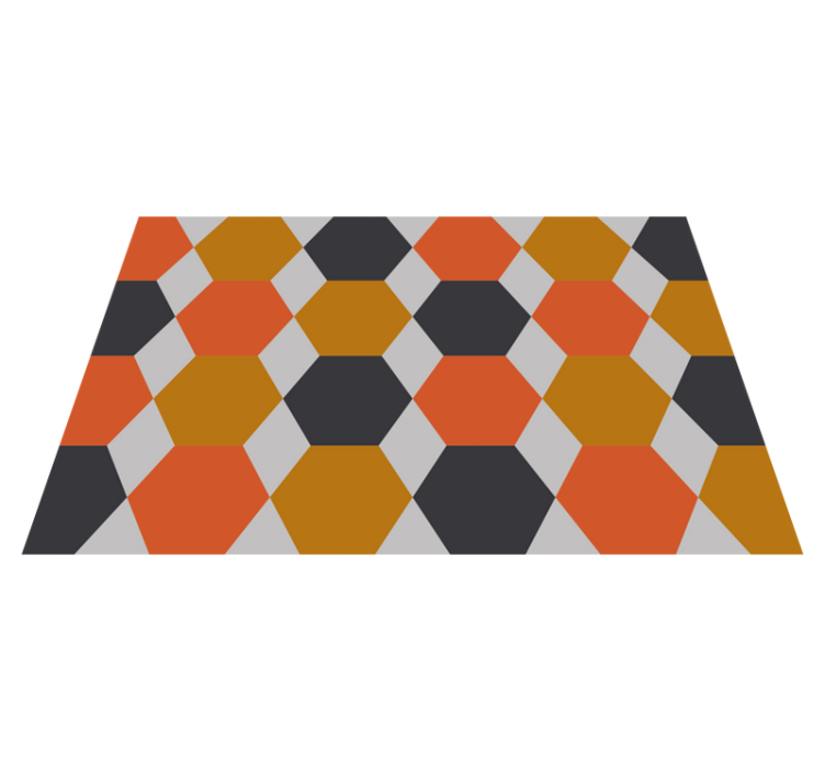 幾何学的な ビニールマット 六角形の模様 - TENSTICKERS