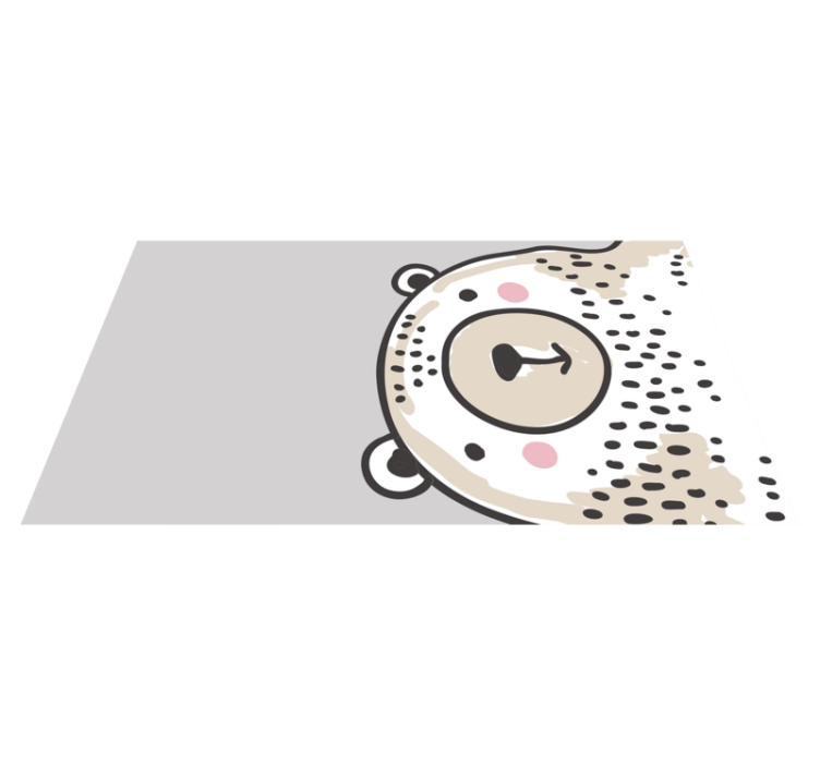 保育園 ビニールマット クマの顔の形 - TENSTICKERS