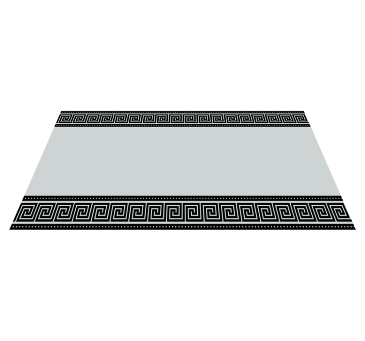 幾何学的な ビニールマット ギリシャのフレットボーダー - TENSTICKERS