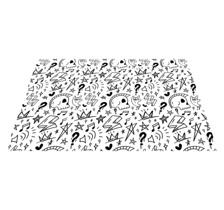 十代の若者たち ビニルマット 折衷的なティーンのパターン - TENSTICKERS