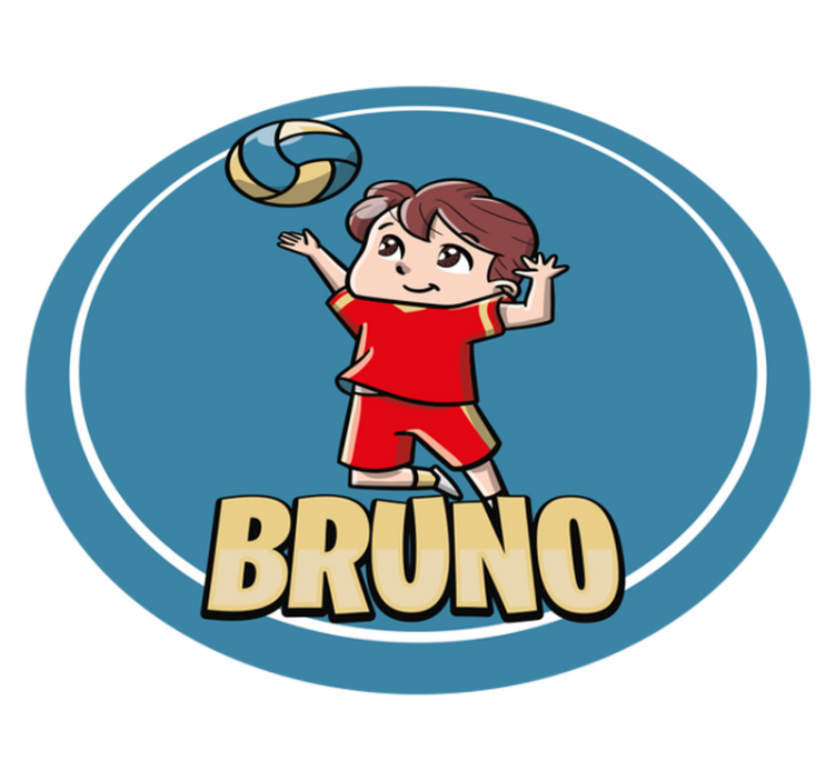 名前 ビニールマット カスタマイズ可能なスポーツ - TENSTICKERS