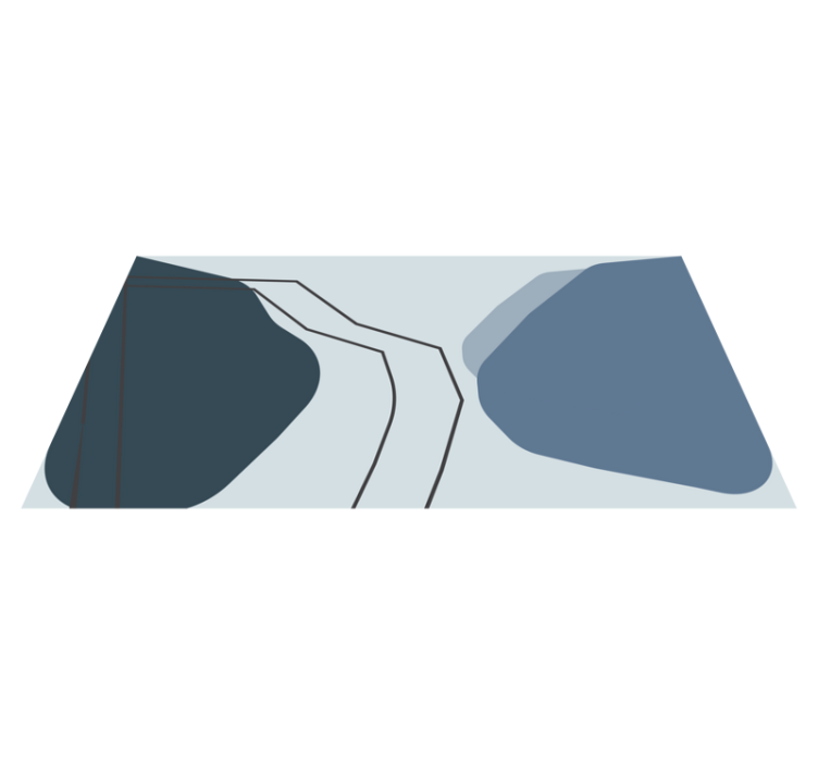 幾何学的な ビニールマット 抽象的な輪郭線 - TENSTICKERS