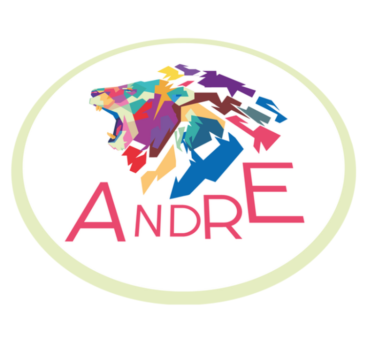 名前 ビニールマット カラフルなライオンのパーソナライゼーション - TENSTICKERS