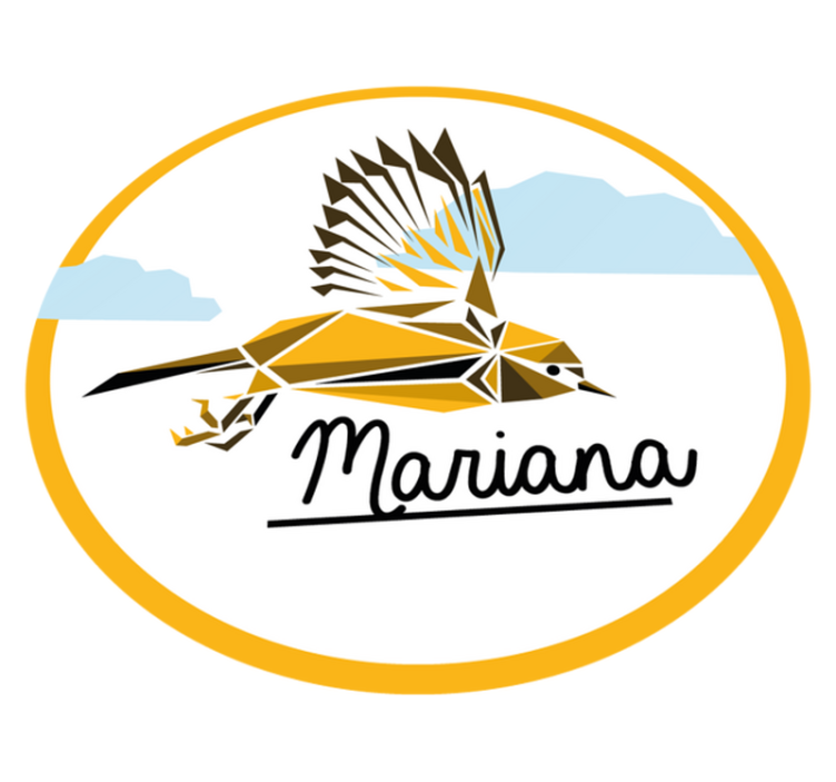 名前 ビニールマット パーソナライズされた鳥 - TENSTICKERS