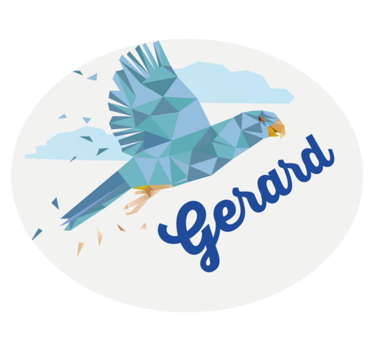 名前 ビニールマット カスタマイズされた幾何学的なワシ - TENSTICKERS