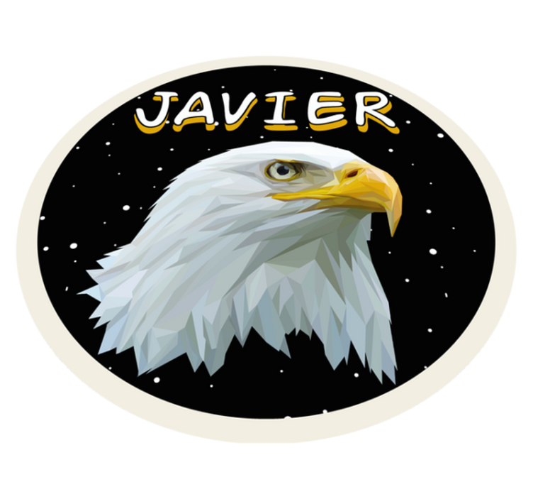 名前 ビニールマット カスタマイズ可能なワシ - TENSTICKERS