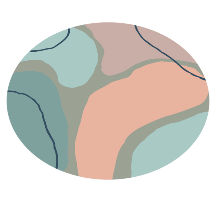 ミニマリスト ビニールマット 抽象的な幾何学的形状 - TENSTICKERS