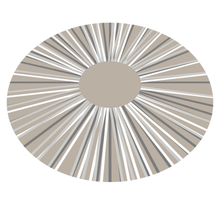 幾何学的な ビニールマット 幾何学的なバースト円形パターン - TENSTICKERS