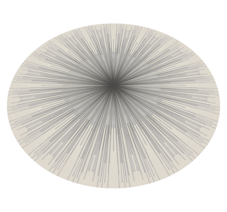 ミニマリスト ビニールマット 幾何学的なバースト円形デザイン - TENSTICKERS