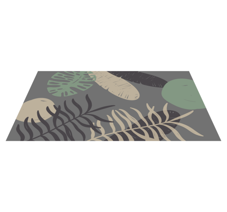 花と植物の壁画 botanical Leaf Pattern Design - TENSTICKERS